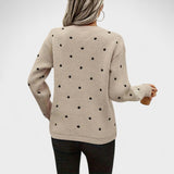 Carina - Pull en tricot à pois