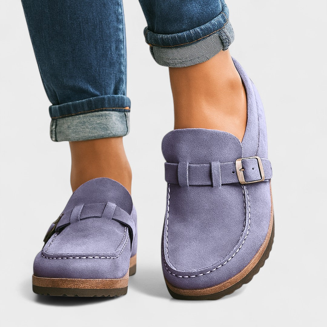 Inês - Mocassins en Daim avec Détail Boucle