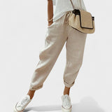 Francisca – Pantalons en lin contemporains et décontractés