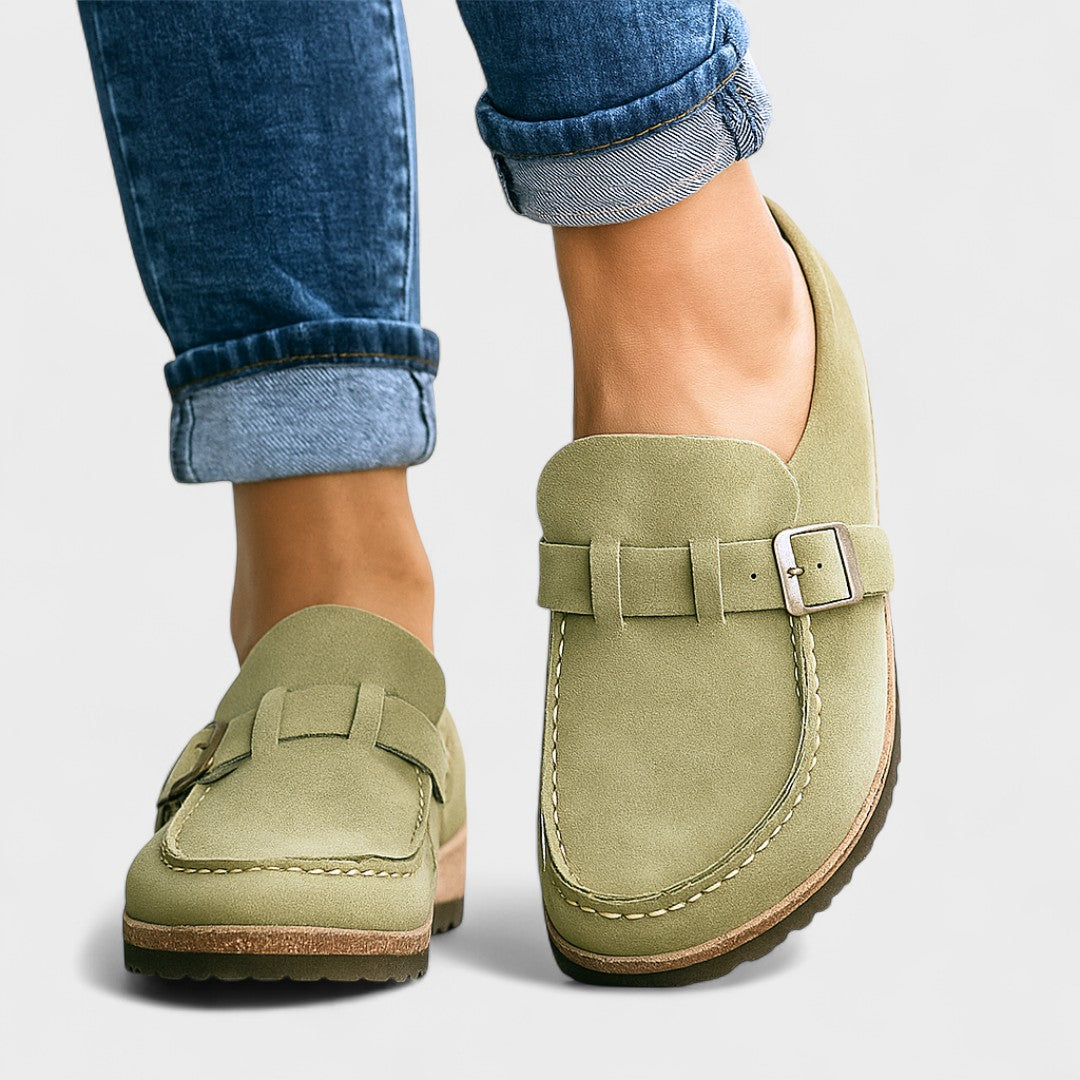 Inês - Mocassins en Daim avec Détail Boucle