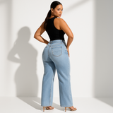Aline - Jeans Élastiques à Taille Moyenne
