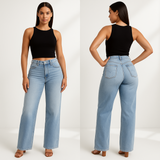 Aline - Jeans Élastiques à Taille Moyenne