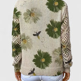 Catarina - Pull en tricot à motif floral