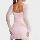 Sónia - Mini Robe Éclatante avec Décolleté