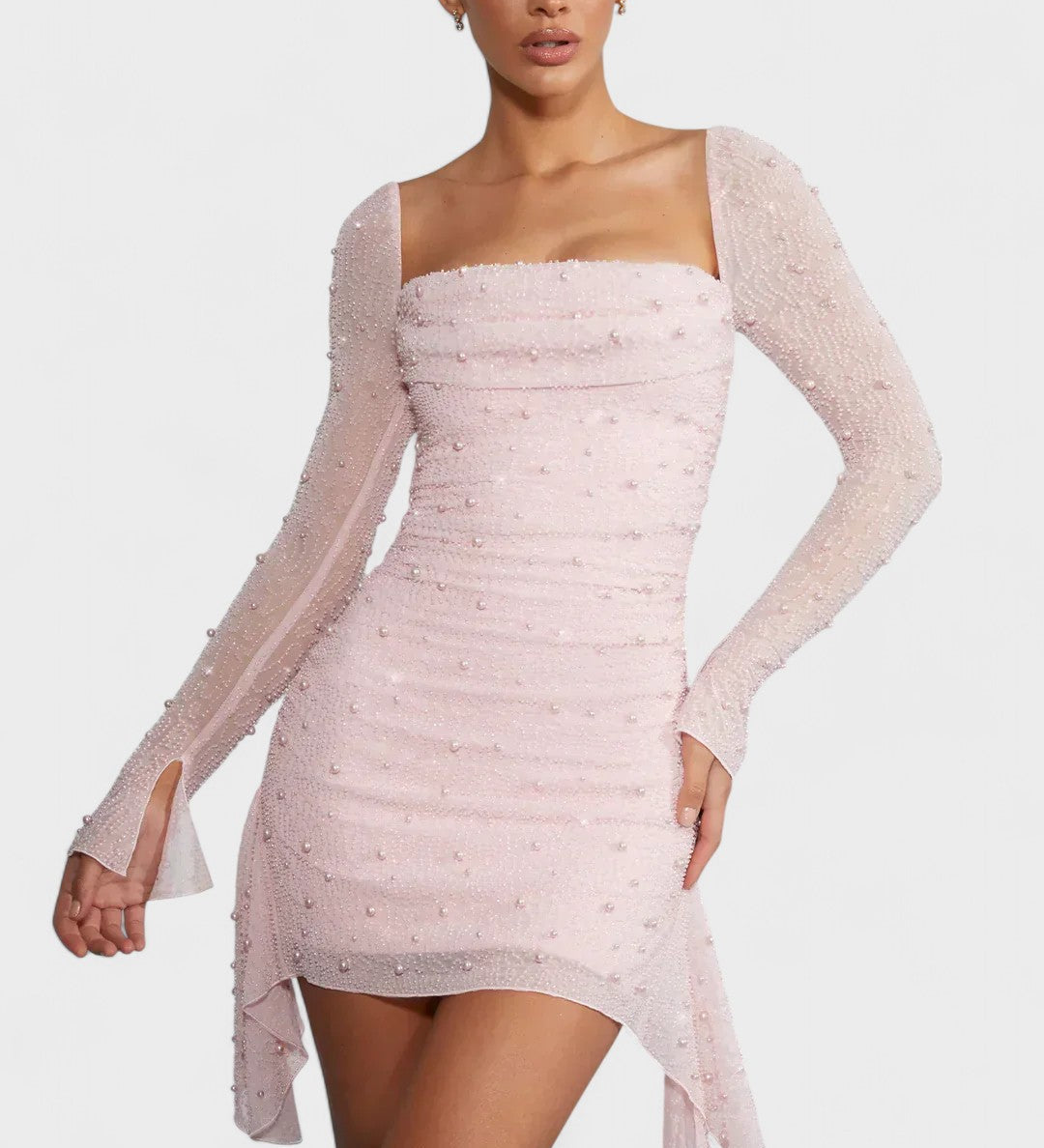 Sónia - Mini Robe Éclatante avec Décolleté