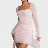 Sónia - Mini Robe Éclatante avec Décolleté