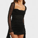 Sónia - Mini Robe Éclatante avec Décolleté