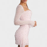 Sónia - Mini Robe Éclatante avec Décolleté