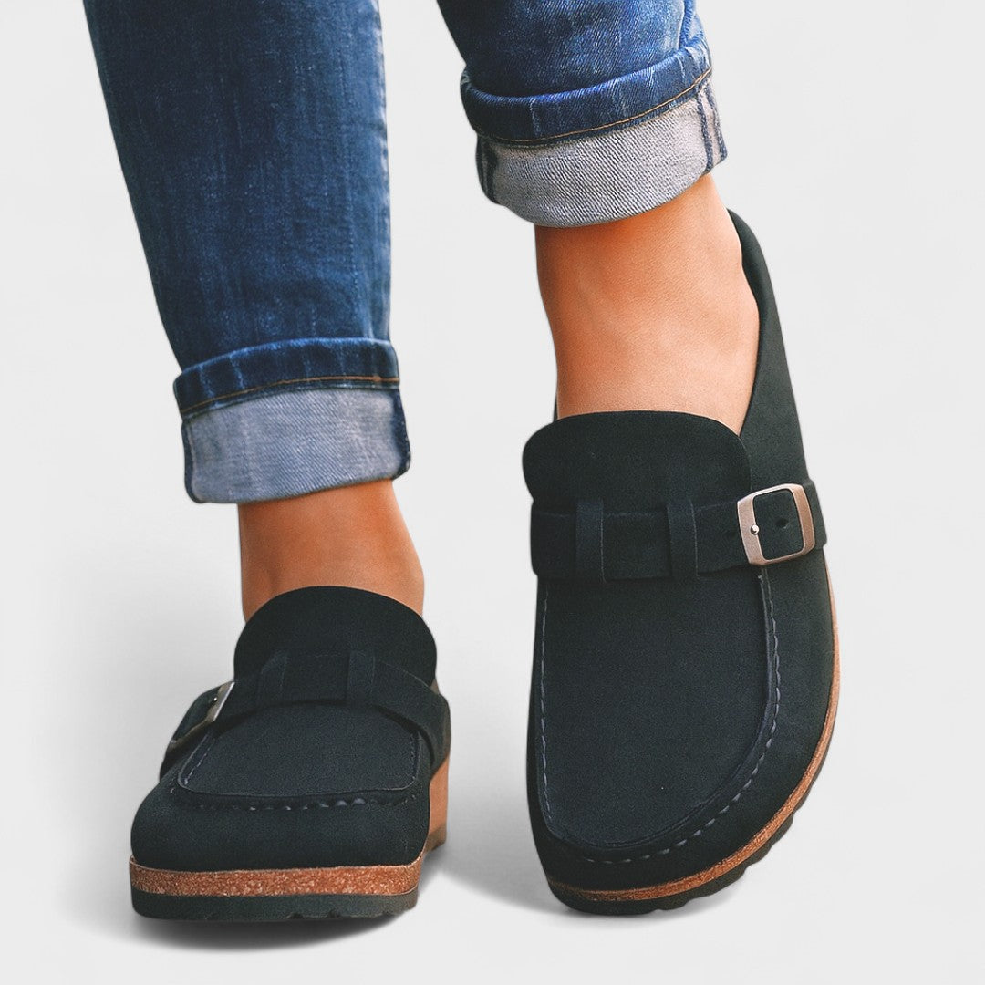 Inês - Mocassins en Daim avec Détail Boucle