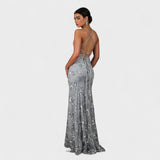 Robe Longue Éclatante avec Paillettes Sol